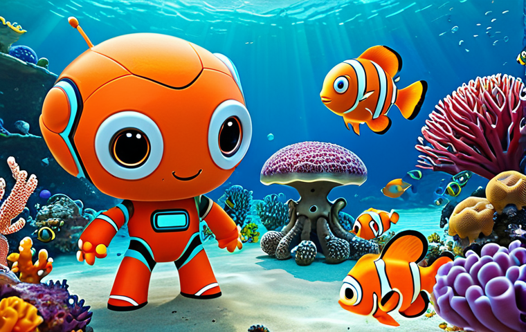 **

"The Octonauts crew, Barnacles, Kwazii, and Peso, fully clothed in their Octo-Suits, exploring a vibrant coral reef. Colorful fish and other sea creatures surround them. In the background, the Octopod is visible. Safe for work, appropriate content, fully clothed, family-friendly, perfect anatomy, natural proportions, professional illustration, high quality."

**