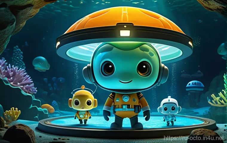 옥토넛 일본 내 인기 요인 - A vibrant, high-quality 3D animated illustration featuring Captain Barnacles, Kwazii, and Peso from ...