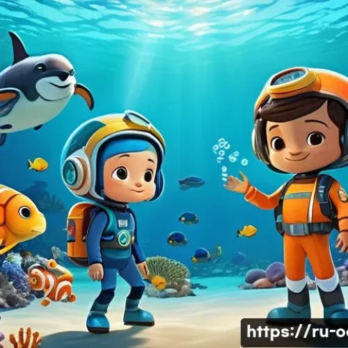 Home 30 옥토넛 글로벌 팬덤 현황 - A vibrant, detailed underwater scene featuring the Octonauts crew exploring a colorful coral reef te...
